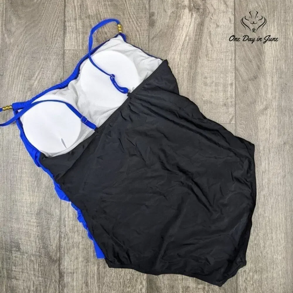 Amzbrly Tummy Control Scoop Neck One Piece Swimsuit Size XXL